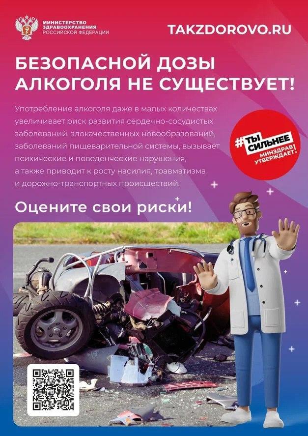Безопасной дозы алкоголя не существует!.